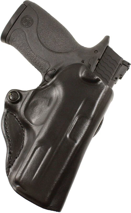 DESANTIS MINI SCABBARD HOLSTER - RH OWB LEATHER WALTHER CCP BLK 1 DESANTIS MINI SCABBARD HOLSTER - RH OWB LEATHER WALTHER CCP BLK