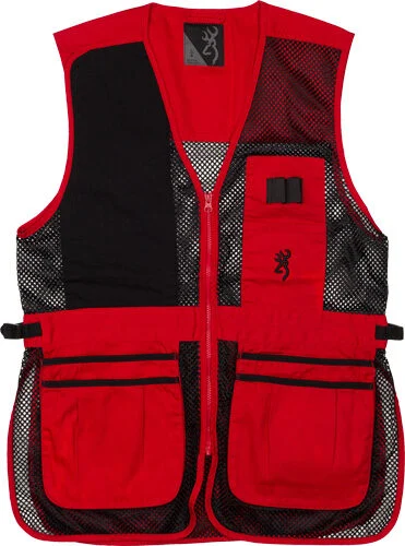 BROWNING MESH SHOOTING VEST - R-HAND 3XL BLACK/RED TRIM 2 BROWNING MESH SHOOTING VEST - R-HAND 3XL BLACK/RED TRIM - Image 2