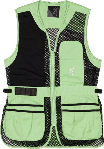 BROWNING MESH SHOOTING VEST R- - HAND WOMEN'S XL BLACK/NEOMINT 2 BROWNING MESH SHOOTING VEST R- - HAND WOMEN'S XL BLACK/NEOMINT - Image 2