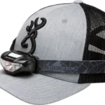 BROWNING CAP/HEADLAMP COMBO - GRAY/BLK W/100 LUMEN LIGHT 2 3713015