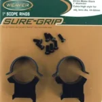 WEAVER RINGS DETACHABLE TOP - MOUNT SURE-GRIP 1" X-HIGH MATT 2 49165