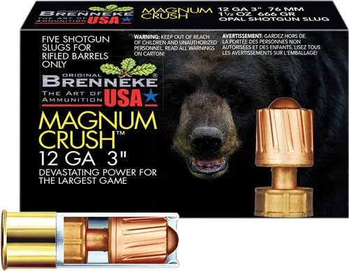 BRENNEKE USA MAGNUM CRUSH 12GA - 3" 1-1/2OZ SLUG 5RD 50BX/CS 2 BRENNEKE USA MAGNUM CRUSH 12GA - 3" 1-1/2OZ SLUG 5RD 50BX/CS - Image 2