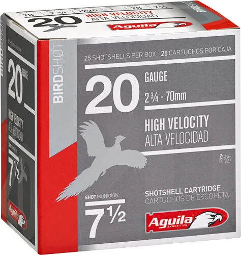 AGUILA SHOTSHELL 20GA 2.75" - 1OZ #7.5 250RD CASE LOT 1 AGUILA SHOTSHELL 20GA 2.75" - 1OZ #7.5 250RD CASE LOT