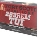 FORT SCOTT 223 REM 55GR TUI - SOLID COPPER 20RD 25BX/CS 2 A223055SCV