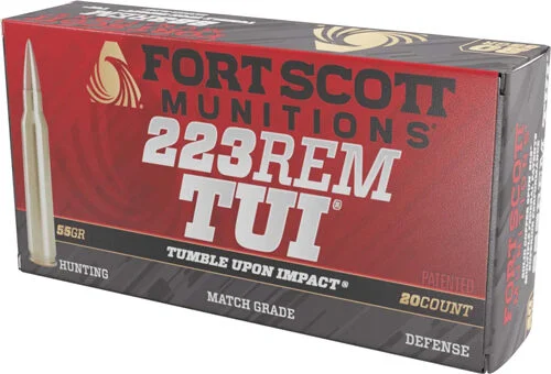 FORT SCOTT 223 REM 55GR TUI - SOLID COPPER 20RD 25BX/CS 1 FORT SCOTT 223 REM 55GR TUI - SOLID COPPER 20RD 25BX/CS