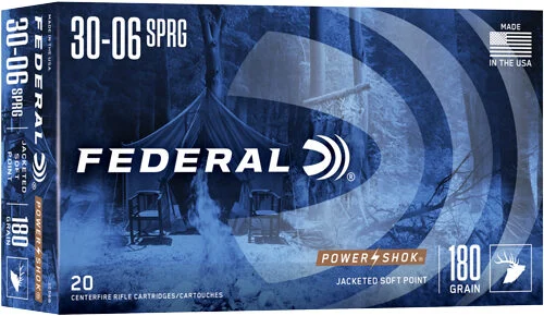 FEDERAL POWER-SHOK 30-06 180GR - SP 20RD 10BX/CS 1 FEDERAL POWER-SHOK 30-06 180GR - SP 20RD 10BX/CS