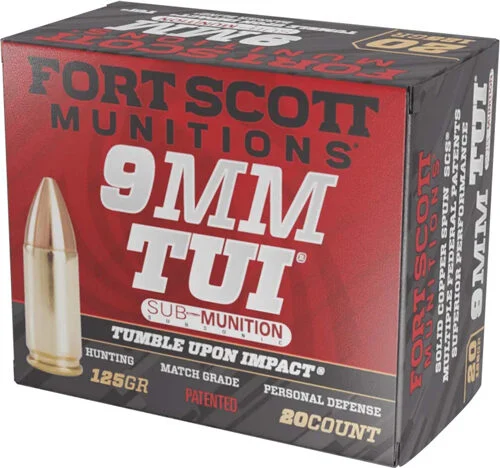 FORT SCOTT 9MM LUGER 125GR TUI - COPPER SUBSONIC 20RD 25BX/CS 1 FORT SCOTT 9MM LUGER 125GR TUI - COPPER SUBSONIC 20RD 25BX/CS