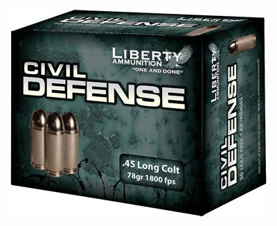 LIBERTY CIVIL DEFENSE 45 LC - 78GR HP 20RD 10BX/CS 1 LIBERTY CIVIL DEFENSE 45 LC - 78GR HP 20RD 10BX/CS