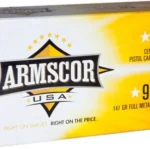 ARMSCOR 9MM LUGER 147GR FMJ - 50RD 20BX/CS SUBSONIC 5 AFAC95
