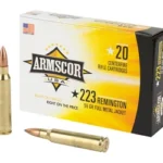ARMSCOR 223REM 55GR FMJ 20/1000 9 ARMFAC223 1N 1