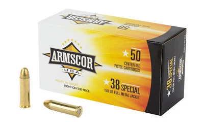 ARMSCOR 38SPL 158GR FMJ 50/1000 1 ARMSCOR 38SPL 158GR FMJ 50/1000
