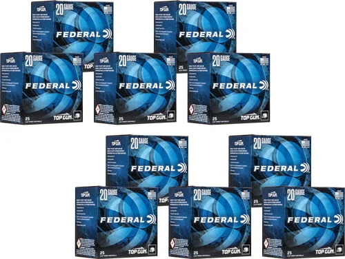 FEDERAL TOP GUN 20GA 7/8OZ - #7.5 1210FPS 250RD CASE LOT 1 FEDERAL TOP GUN 20GA 7/8OZ - #7.5 1210FPS 250RD CASE LOT