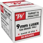 WINCHESTER USA 9MM LUGER - 124GR FMJ 50RD 20BX/CS 2 AW9MM12450