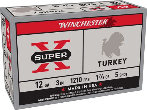 WINCHESTER SUPER-X TURKEY 12GA - 3" 1-7/8OZ #5 10RD 10BX/CS 1 WINCHESTER SUPER-X TURKEY 12GA - 3" 1-7/8OZ #5 10RD 10BX/CS