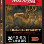 WINCHESTER COPPER IMPACT 20GA - 2.75" 3/4OZ SABOT 5RD 20BX/CS 5 AX20CLF 2