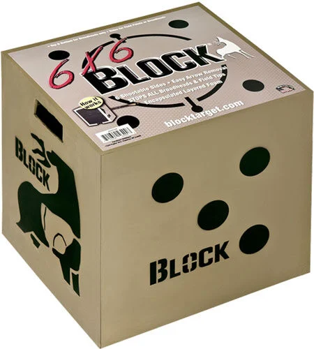 BLOCK TARGETS 6X6 18X16X18 - 6-SIDED BROADHEAD RATED 1 BLOCK TARGETS 6X6 18X16X18 - 6-SIDED BROADHEAD RATED