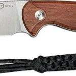 CIVIVI KNIFE TIMBERBARK 3.2" - FIXED GUIBOURTIA WOOD/SATIN 7 C230944