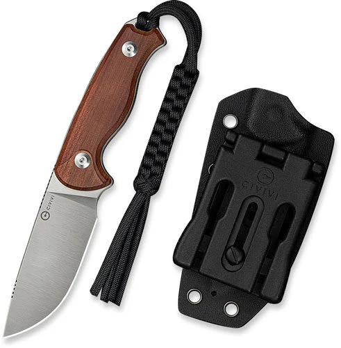CIVIVI KNIFE TIMBERBARK 3.2" - FIXED GUIBOURTIA WOOD/SATIN 3 CIVIVI KNIFE TIMBERBARK 3.2" - FIXED GUIBOURTIA WOOD/SATIN - Image 3