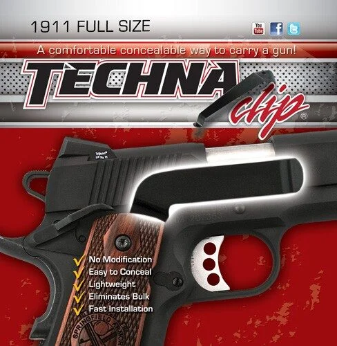 TECHNA CLIP HANDGUN RETENTION - CLIP COLT 1911&COMMANDER RIGHT 1 TECHNA CLIP HANDGUN RETENTION - CLIP COLT 1911&COMMANDER RIGHT