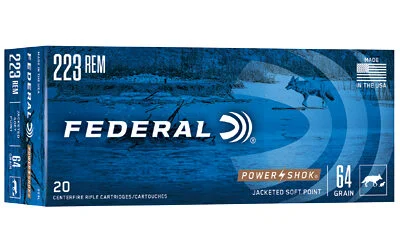 FED PWRSHK 223REM 64 GR SP 20/200 1 FED PWRSHK 223REM 64 GR SP 20/200