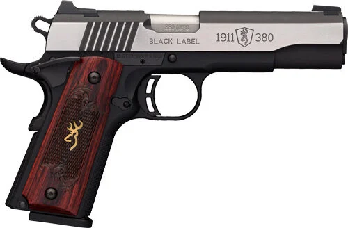 BROWNING 1911-380 BLACK LABEL - MEDALLION PRO 4.25"FS WOOD 1 BROWNING 1911-380 BLACK LABEL - MEDALLION PRO 4.25"FS WOOD