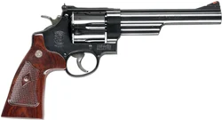 S&W 29 44MAG 6.5" AS BLUED - CHECKERED WOOD GRIPS 1 S&W 29 44MAG 6.5" AS BLUED - CHECKERED WOOD GRIPS