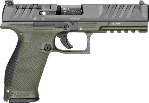 WALTHER PDP OR 9MM 5" - 18-SHOT GREEN POLYMER FRAME 1 WALTHER PDP OR 9MM 5" - 18-SHOT GREEN POLYMER FRAME