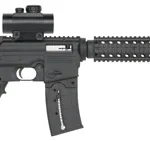 MOSSBERG 715T FLAT TOP 22LR - 16.25" 25RD RED DOT BLUED/SYN 2 G37234