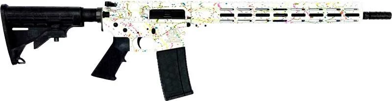 GLFA AR15 SPLATTER 223 WYLDE - 16" NIT BBL WHITE 1 GLFA AR15 SPLATTER 223 WYLDE - 16" NIT BBL WHITE