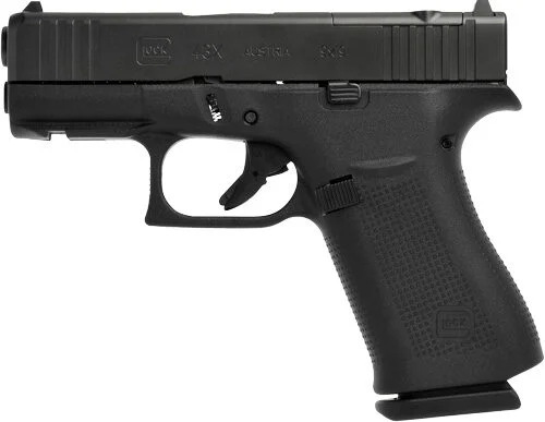 GLOCK 43X MOS 9MM LUGER FS 10 - SHOT BLACK FRONT RAILS 1 GLOCK 43X MOS 9MM LUGER FS 10 - SHOT BLACK FRONT RAILS