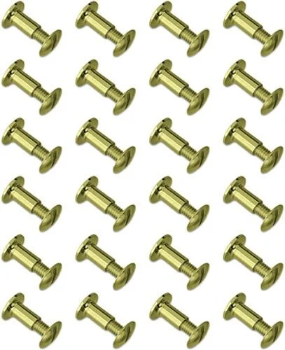 GROVTEC BRASS CHICAGO SCREWS - 24-PACK 1 GROVTEC BRASS CHICAGO SCREWS - 24-PACK