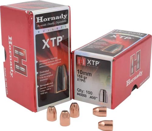 HORNADY BULLETS 10MM .400 CAL - 155GR XTP 100CT 25BX/CS 1 HORNADY BULLETS 10MM .400 CAL - 155GR XTP 100CT 25BX/CS