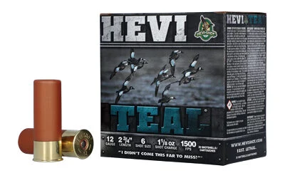HEVI TEAL 12GA 2.75" #6 25/250 1 HEVI TEAL 12GA 2.75" #6 25/250