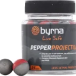 BYRNA PEPPER PROJECTILES - 25 COUNT TUB .68 CAL 2 JB68315