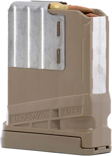 LANCER MAGAZINE L7AWM SR-25 G2 - 7.62X51 10RD TRANSLUCENT FDE 1 LANCER MAGAZINE L7AWM SR-25 G2 - 7.62X51 10RD TRANSLUCENT FDE