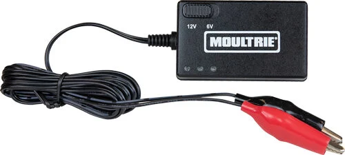 MOULTRIE FLOAT BATTERY CHARGER - 6-VOLT/12-VOLT 1 MOULTRIE FLOAT BATTERY CHARGER - 6-VOLT/12-VOLT