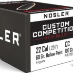 NOSLER BULLETS 22 CAL .224 - 69GR HP-BT CUSTOM COMP. 100CT 2 N17101 1