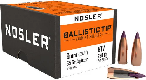 NOSLER BULLETS 6MM .243 - 55GR BALLISTIC TIP 250CT 2 NOSLER BULLETS 6MM .243 - 55GR BALLISTIC TIP 250CT - Image 2