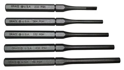 GRACE USA PUNCH SET - ROLL PIN HOLDER SET OF 5 STEEL 1 GRACE USA PUNCH SET - ROLL PIN HOLDER SET OF 5 STEEL