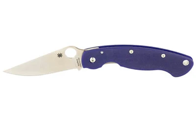 SPYDERCO MILITARY MODEL G-10 BLUE 1 SPYDERCO MILITARY MODEL G-10 BLUE