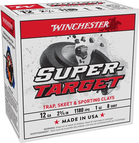 WINCHESTER TARGET 12GA 2.75" - 1OZ #8 1180FPS 250RD CASE LOT 1 WINCHESTER TARGET 12GA 2.75" - 1OZ #8 1180FPS 250RD CASE LOT