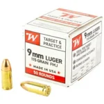WIN USA 9MM LUGER 115GR FMJ 50/1000 2 WNW9MM50 1