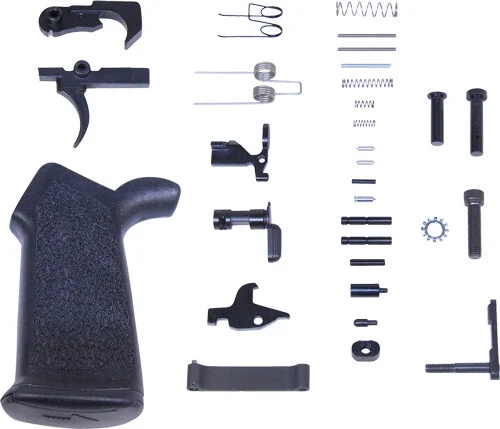 GUNTEC COMPLETE LOWER PARTS - KIT AR10 W/ ERGONOMIC GRIP 1 GUNTEC COMPLETE LOWER PARTS - KIT AR10 W/ ERGONOMIC GRIP