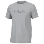 Huk Logo Short Sleeve Shirt Harbor Mist S 2 https3A2F2Fmedia.chattanoogashooting.com2Fimages2Fproduct2FATH1000390034S2FATH1000390034 1 2