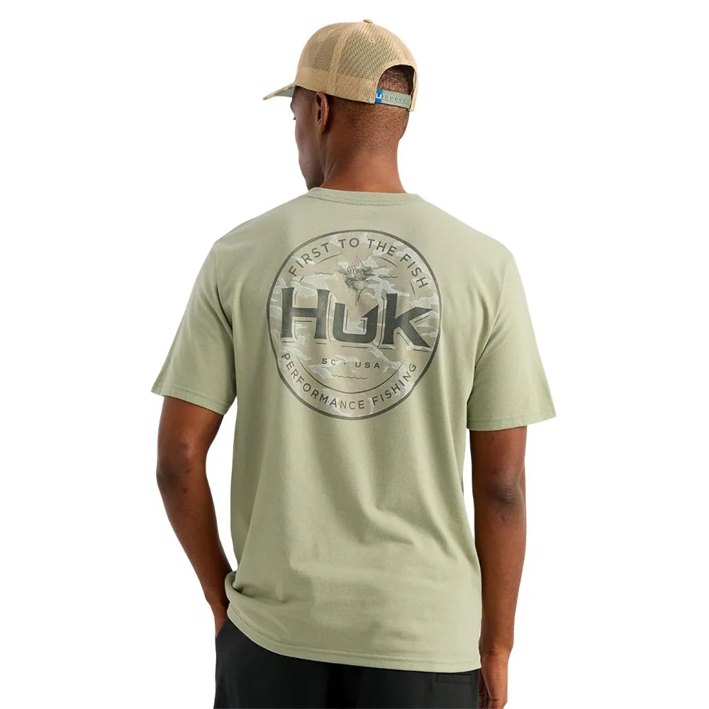 Huk Marlin Circle Short Sleeve Pocket Shirt Seagrass L 1 Huk Marlin Circle Short Sleeve Pocket Shirt Seagrass L