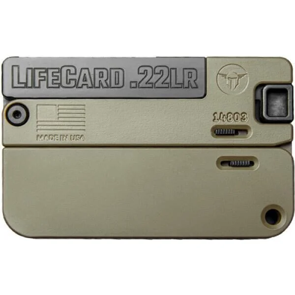 LifeCard .22 LR Single Action Pistol - Polymer Handle Noveske Bazooka Green 1 LifeCard .22 LR Single Action Pistol - Polymer Handle Noveske Bazooka Green