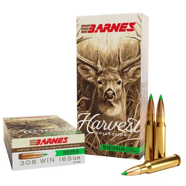 Barnes Harvest Sierra Tipped GameKing Ammunition .308 Win 165gr PT 2680 fps 20/ct 1 Barnes Harvest Sierra Tipped GameKing Ammunition .308 Win 165gr PT 2680 fps 20/ct