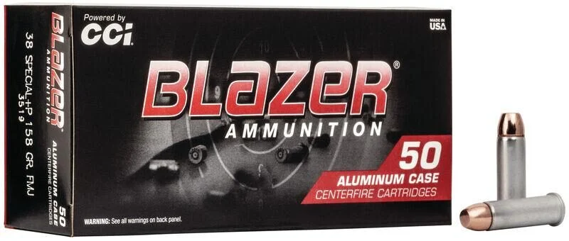 CCI Blazer Aluminum Handgun Ammunition .38 Spl (+P) 125 gr JHP 945 fps 50/ct 1 CCI Blazer Aluminum Handgun Ammunition .38 Spl (+P) 125 gr JHP 945 fps 50/ct