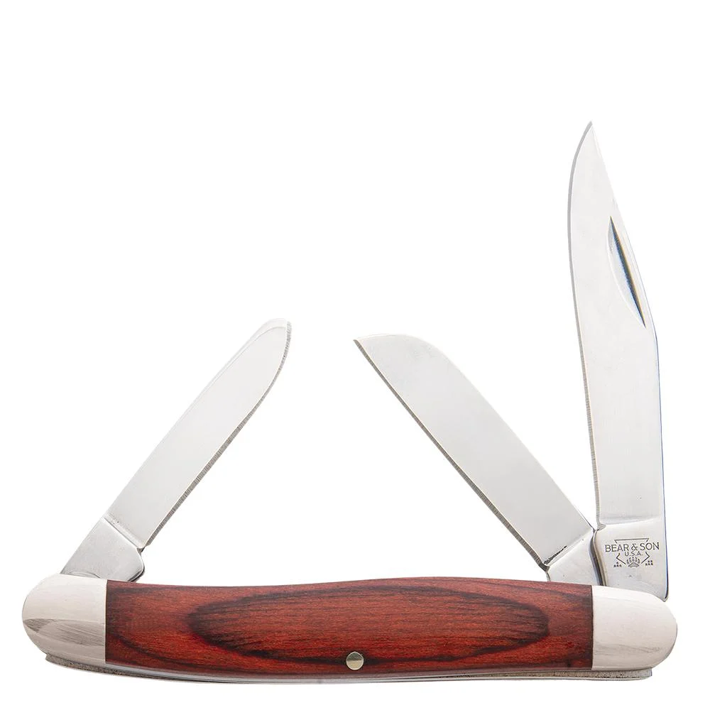 Bear & Son Midsize Stockman Folding Knife 2-3/8" Clip Point Blade Rosewood 1 Bear & Son Midsize Stockman Folding Knife 2-3/8" Clip Point Blade Rosewood