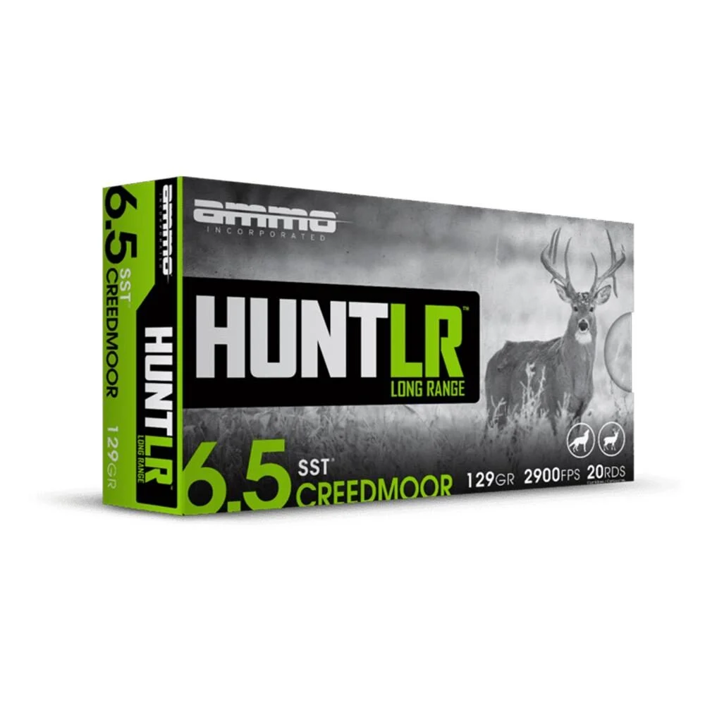 Ammo Inc. Hunt LR Rifle Ammunition 6.5 Creedmoor 129 gr PT 2900 fps 20/ct 1 Ammo Inc. Hunt LR Rifle Ammunition 6.5 Creedmoor 129 gr PT 2900 fps 20/ct